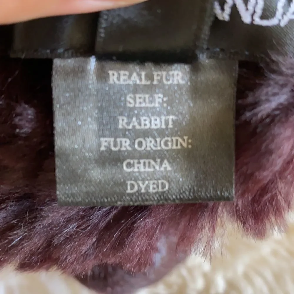 Adrienne Landau Womens Rabbit Fur Scarf
